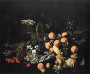 RUOPPOLO, Giovanni Battista Still-life in a Landscape asf oil painting on canvas